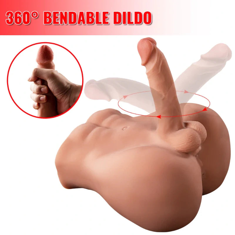 T704(11.46lb) Lifelike Big Penis Male Sex Doll Torso Dildo Adult Toys With 5.9? Dildo for Female Masturbation | xingse