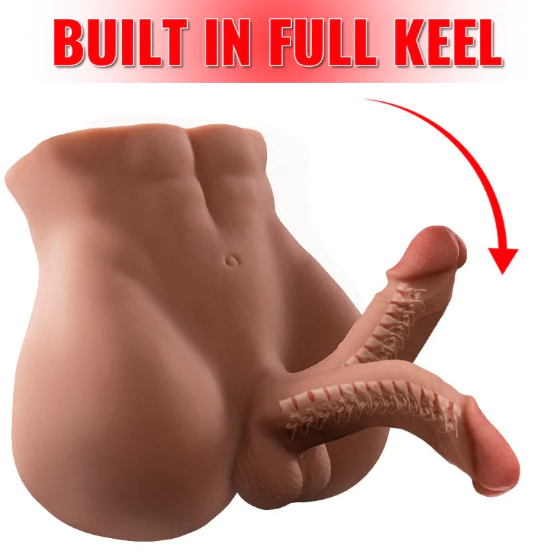 T704(11.46lb) Lifelike Big Penis Male Sex Doll Torso Dildo Adult Toys With 5.9? Dildo for Female Masturbation | xingse