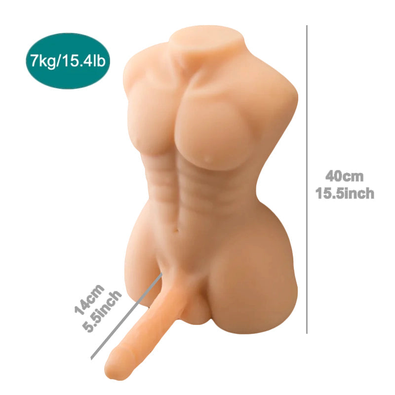 T557 (15.4lb) Gay Sex Doll Torso Dildo with Penis &Torso Sex Toy For Women | JLY