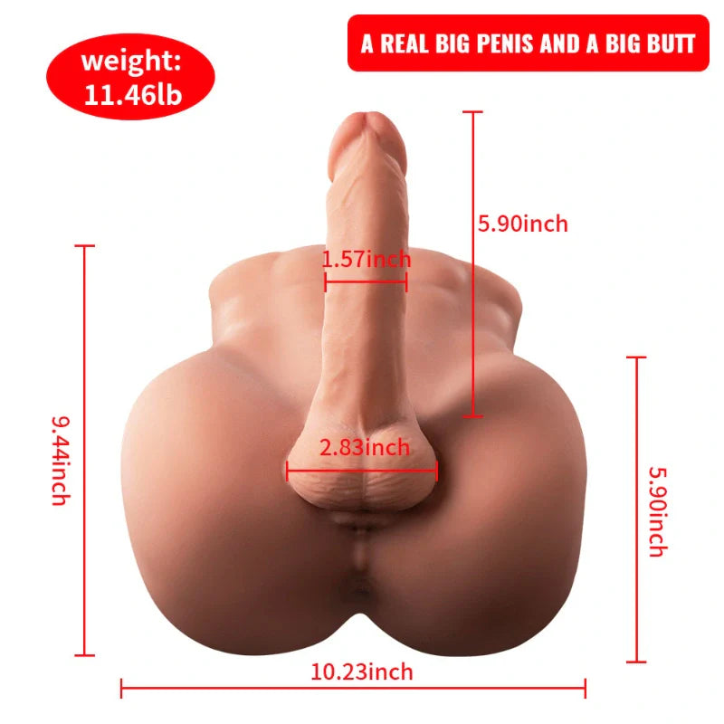 T704(11.46lb) Lifelike Big Penis Male Sex Doll Torso Dildo Adult Toys With 5.9? Dildo for Female Masturbation | xingse