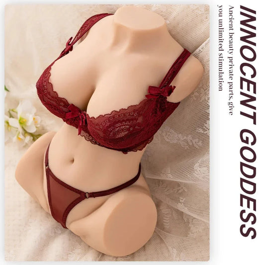T588- (16.09lb?Realistic BBW Big Boobs Torso Sex Doll Male Masturbator Adult Toy